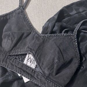 Zara denim top
